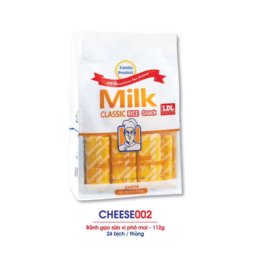 Bánh gạo sữa LDL vị phô mai 112g